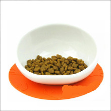 2015 new design Ceramic Dog Pet Feeding Dish Bowl with Silicone Mat